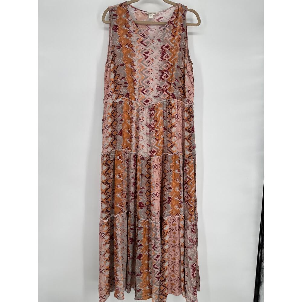 Coldwater water Creek Tiered Midi Dress Size M